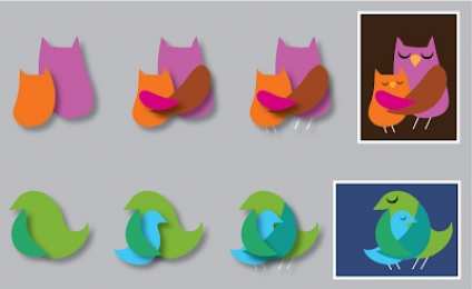 Природа Птицы из цветной бумаги. Аппликация для детей