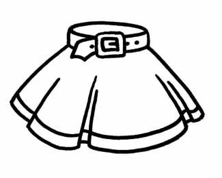 Юбки Раскраски с юбками для девочек