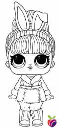 Куклы LOL 5 серия Красивые раскраски для девочки с куклой лол Snow Bunny, раскраски лол