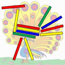 Счетные палочки Фигуры из цветных счетных палочек