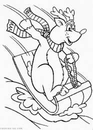 Зима Олень летит с горы