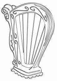 Арфа Раскраски с арфой