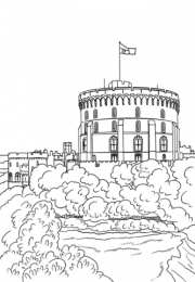 Раскраски замков и крепостей Средневековые замки и крепости