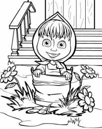 Маша и медведь Маша и медведь. раскраски из мультфильма