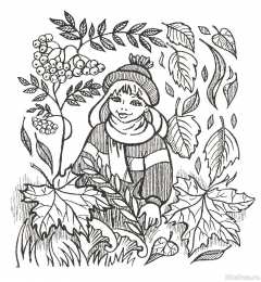 Осень Осенние раскраски. Времена года