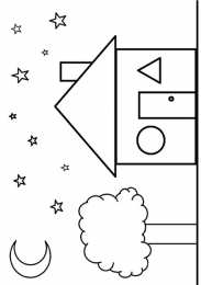 Изучаем геометрические фигуры Распечатать раскраски с геометрическими фигурами для детей 