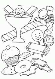 Конфеты Раскраски с конфетами и чупа чупсами