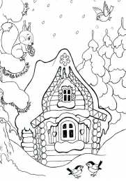 Зима Зимние раскраски скачать и распечатать бесплатно