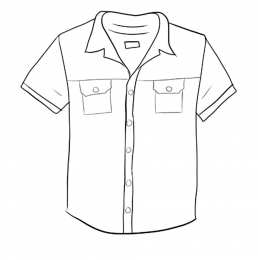 Рубашка Одежда. Рубашка для вырезания и раскрашивания 