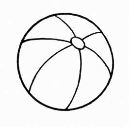 Мячик Раскраска с мячиком для малыша