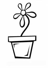 Цветы в горшке Цветы в горшке для раскрашивания
