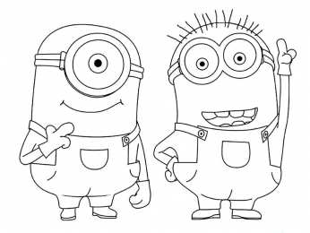 Гадкий я Раскраски из мультфильмов Гадкий я 1 2 3 с миньонами