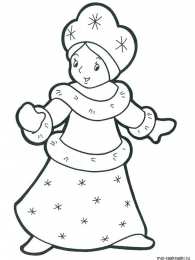 Новый год Раскраски с новогодней красоткой снегурочкой в хорошем качестве