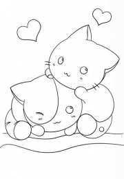 Коты для девочек Красивые коты с сердечками