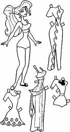 Куклы для вырезания Платья кукол для вырезания. Вырежи одежду, раскрась ее и одень куклу. 