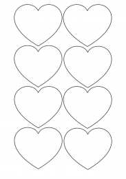 Контуры сердца. Сердечки Контуры сердец и валентинок для вырезания, поделок и аппликаций