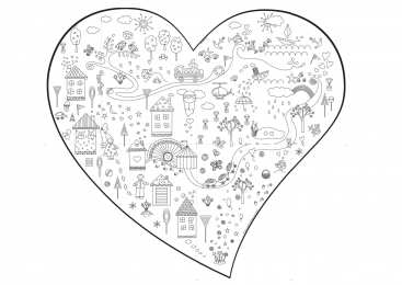 сердечки контуры сердечек для поделок на летнюю и весеннюю тему