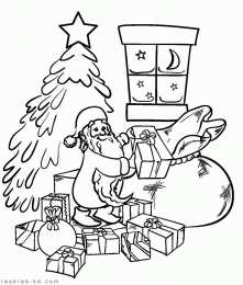 Новый год Дед мороз дарит подарки