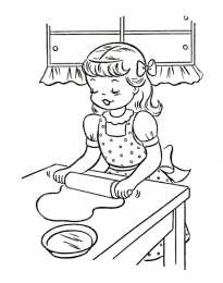 Для девочек Раскраски на которых изображен процесс приготовления еды