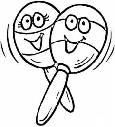 Маракасы Раскраски с маракасами