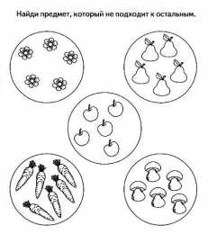 Кто лишний Найди отличающийся предмет. Раннее развитие.