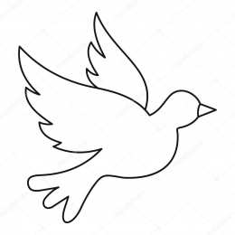 Контуры птицы Скачать раскраски с контурами птиц онлайн.