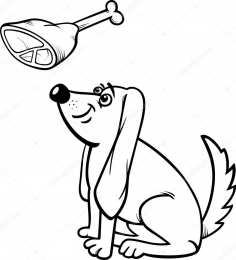 Окорок Раскраска с мясным окороком или окорочком