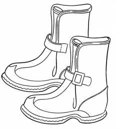 Сапоги Раскраски с сапогами. Обувь. Раскраски для вырезания и раскрашивания