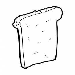 Хлеб хлеб в раскрасках и ломтики хлеба. Батон