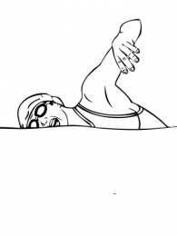 Плавание Раскраски Спортивное плавание