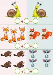 Задания с цифрами Карточки по математике с заданиями на сложение вычитание и счет