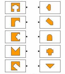 Что к чему подходит Собери фигуру из двух половинок. Задания на логику.