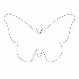 Контуры бабочки Контуры, трафареты, шаблоны бабочек для вырезания аппликаций  и поделок