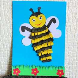 Весенние поделки Поделка пчела. Объемная аппликация