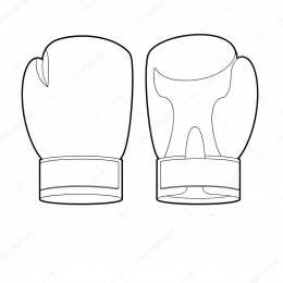 Перчатки Раскраски с боксерскими перчатками