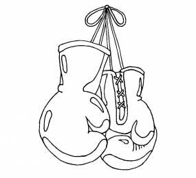 Перчатки Раскраски с боксерскими перчатками