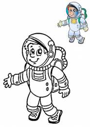 Космонавт Раскраски с космонавтами
