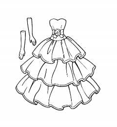 Платья Раскраски платьев для раскрашивания и вырезания скачать бесплатно.
