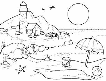 Лето Раскраски про лето
