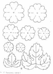 цветок контуры цветов для поделок на летнюю и весеннюю тему