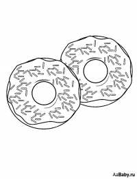 Пончик Раскраски с пончиками или донатами