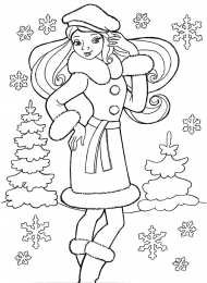 Зима Зимние раскраски скачать и распечатать бесплатно