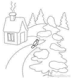 Соедини по точкам Раскраски для подготовки руки к письму. Обведи по точкам