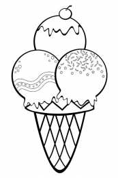 Мороженое раскраски с различным мороженым 