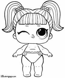 Куклы LOL 3 серия Раскраска с куклой лол  Lil Glamstronaut, раскраски куклы лол