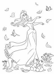 Для девочек Раскраски с принцессами из мультфильмов для девочек. 