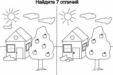 Найти отличия Задания в которых ребенку на картинке нужно найти отличия