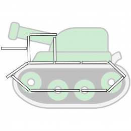 Счетные палочки Фигуры из цветных счетных палочек