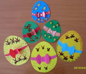 Аппликации на пасху Пасхальные яйца, аппликации из цветной бумаги
