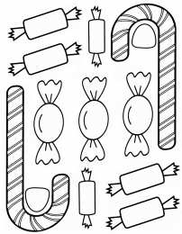 Конфеты Раскраски с конфетами и чупа чупсами